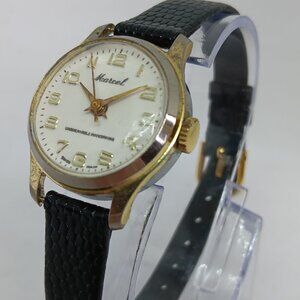 VINTAGE 1960s Marcel 25.5mm Women's Manual Wind Swiss Two Tone Watch